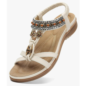Littleplum Womens Sandals Arch Support Summer Beach Sandals Comfort Walking Shoes Bohemian Flip Flops Sandals for Women, SIZE 8.5