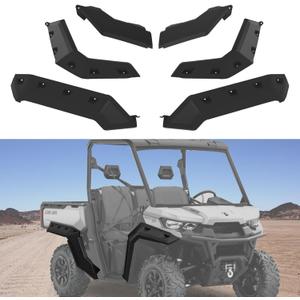 Fender Flares for Can Am Defender, Front and Rear Sports Mud Guards Compatible with Can Am Defender HD 5/ HD8/ HD10/ MAX 2016-2024 Replace OEM #715006821 715002424 715006822