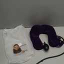 Cervical Traction Device for Neck Pain Relief, Adjustable & Inflatable Neck Stretcher Cervical Neck Pillow, Neck Traction Device Brace for Neck Decompression (Purple)