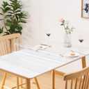 Clear Table Cover Protector 14 x 32 Inch, 1.5mm Thick Plastic Desk Protector Mat, Rectangular Waterproof PVC Clear Placemats, Vinyl Desk Cover for Desktop, Dining Room Table, Coffee End Table