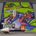 KETIEE Flex Tracks 16Ft for Kids: Flexible Race Car Ramp Track with 4 Small Racecars and 8 Suction Cups Compatible with Diecast 1/64th Cars, Rolls Up Portable Racetrack for Ages 3 & Up (Blue)