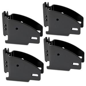 4 Packs E-Track Wood Beam End Socket, E Track Accessories Wood Beam Brackets Fit for 2x4 2x6 in Cargo, Truck, Trailer, Storage Lumber Bracket Tie-Down Systems, Shelf Brackets (Black)