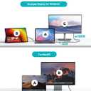 USB C Video Splitter for USBC PD Monitor, Portable Screen, Type C Monitors, 4-Port USB-C 3.2 Gen 2 10Gbps Hub, DP Alt 4K@30-60Hz, 100W PD, for Win/Chrome Laptop, AR Glasses, Game Console