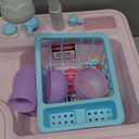 lalalark Color Changing Play Sink with Running Water, Toddler Sink with Electric Dishwasher, Chopping Sounds and Automatic Water Cycle System, Water Table for Toddlers 1-3 Birthday Gift