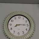 12" Retro Wall Clock, Silent Non-Ticking Round Clock, Aqua Battery Operated Quartz Clock, Plastic Vintage Clocks for Living Room Bedroom Kitchen Home Office Classroom School Decor