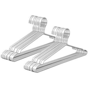 20 Pack Heavy Duty Extra Wide Stainless Steel Coats Hangers, 17.7" Strong Durable Metal Hanger for Heavy Garments, Sturdy Metal Rack for Shirts Jackets Trousers Pants Slack, Silver
