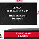 ONREVA Tool Box Foam Organizer 48x24x2 inch 2 Pack, Black with Red