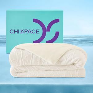 Cooling Comforter Full/Queen Size - Lightweight Summer Comforter for Hot Sleepers and Night Sweats, Q-Max 0.45 with Japanese Arc-Chill Cold Tech Fabric, Cooling Blanket Grey