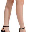 DREAM PAIRS Womens High Stilettos Open Square Toe Ankle Strap Heels Sexy Comfort Strappy Dress Shoes Wedding Bridal Pumps Sandals, 9, Black-suede