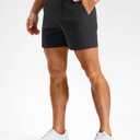 Soothfeel Men's Casual Shorts 5/7/9 Inch Golf Dress Shorts for Men Flat Front Work Lightweight Quick Dry with 4 Pockets (Black)