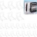 uxcell 20 Pack Book Display Stands, 2" Adjustable Display Holder Mini Clear Easel Collector Stand for Displaying Comics, Magazines, Postcards, Art works, DVDs, Medals, Transparent