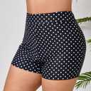 Halcurt Women's 5" High Waisted Swim Board Shorts (Available in Plus) Bikini Swimsuit Bottoms Modest Boyshorts (Blue, XXXL)