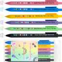 2 x 6-Pack Taylor Neutral Pens - Music Lovers Gift Set, Retractable Pens for Journaling and Note Taking, Taylor Gifts Merch,School Supplies for Teachers & Students (Multicolor)