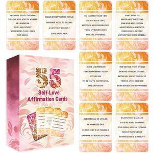 Self-Love Affirmation Cards - 55 Tarot Cards for Beginners, Energy Healing & Emotional Growth, Oracle Deck for Self-Love, Karmic Healing, and Daily Affirmations