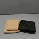 Ultrafun 2 Pairs Fleece Lined Tights Women Fake Translucent Thick Tights Warm Thermal Pantyhose (Large, Fake Translucent Black+opaque Skin)