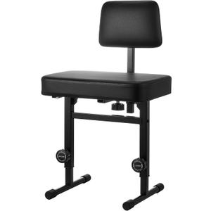 TENTOTEN Piano Bench Adjustable Height, Piano Chair with Padded Backrest Comfortable Piano Seat for Piano & Keyboard Bench for Musicians Piano Stool, Black