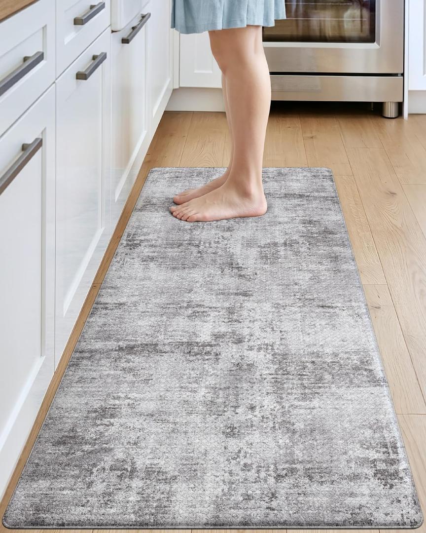 DEXI Kitchen Floor Mats Cushioned Anti Fatigue Runner, 23x59 Dark Grey