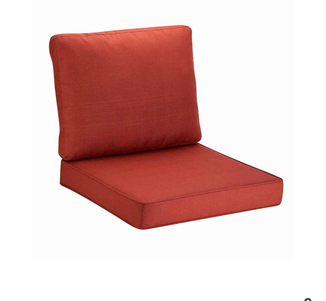 Outdoor Chair Cushion Tufted Pillow, Deep Seat Outdoor Cushion Set 24 X 25 Seat Cushions for Outdoor Furniture