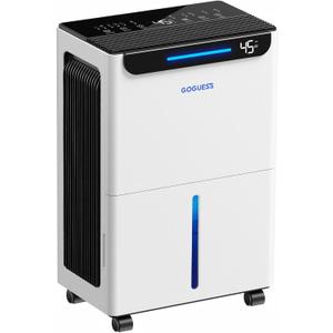 2500 Sq.ft Dehumidifier for Basement - 34 Pints, Drain Hose & Humidity Control Large Room Dehumidifiers for Home, RV, Bathroom, Bedroom - 3 Modes & 24H Timer White