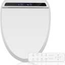 CCV Elongated Bidet Toilet Seat, Smart Heated Toilet Seat, Electric Bidet Toilet Seat with Warm Water & Dryer, Feminine Wash, Self-Clean Stainless Steel Nozzle, Adjustable Water Pressure, Night Light
