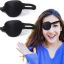 Eye Patches for Adults2 Pcs Medical Eye Patches for Amblyopia Lazy Eye Patches for Left or Right Eyes, Black 3D Adjustable Eyepatch (Black)
