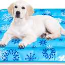 Dog Cooling Mat, Pet Washable Non-Toxic Summer Dogs Cats Cooling Pads Sleeping Kennel Mats Cool Ice Blanket for Indoor & Outdoor Dog Beach Essentials Gray 29.5 * 29.5IN