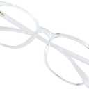 VisionGlobal Blue Light Blocking Glasses for Women Men, Square Frame Computer Reading Glasses(Clear,+0.75 Magnification)