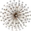 Stratton Home Decor Bronze Acrylic Burst | Metal and Acrylic Art Deco Wall Art | Easy to Mount Sunburst Wall Decor with a Bronze Finish | Mid Century Modern Wall Decor for Any Room | 24x1.5x24