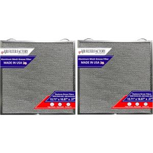 Replacement Grease Filter For HPFA136, 99010430-003, S99010430-003 Broan Nutone Range Hood Aluminum Mesh Vent Kitchen Exhaust Fan Screen 15.72 X 16.88 X 0.38 Inches 2-Pack