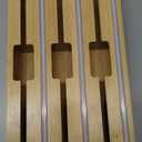 SpaceAid WrapNeat 3 in 1 Wrap Organizer with Cutter and Labels, Plastic Wrap, Aluminum Foil and Wax Bamboo Dispenser for Kitchen Storage Organization Holder for 12" Roll (Natural) (3-Slot, 3"Tall)