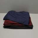 Riyiper 3 Pack Women's Maxi Skirts with Pockets Flowy Elastic High Waist Ankle Length Cotton Long Comfy Casual Dress Fall(Black, Navy Blue, Wine, X-Large)