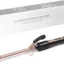 Thin Curling Iron, 3/8 Inch Small Curling Iron Wand for Short & Long Hair, Small Ceramic Barrel with 2 Temperature for Tight Curls, Include Heat Resistant Glove