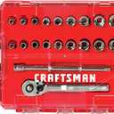 CRAFTSMAN Socket Set, SAE/Metric, 1/4" Drive, 20Piece (CMMT12008)