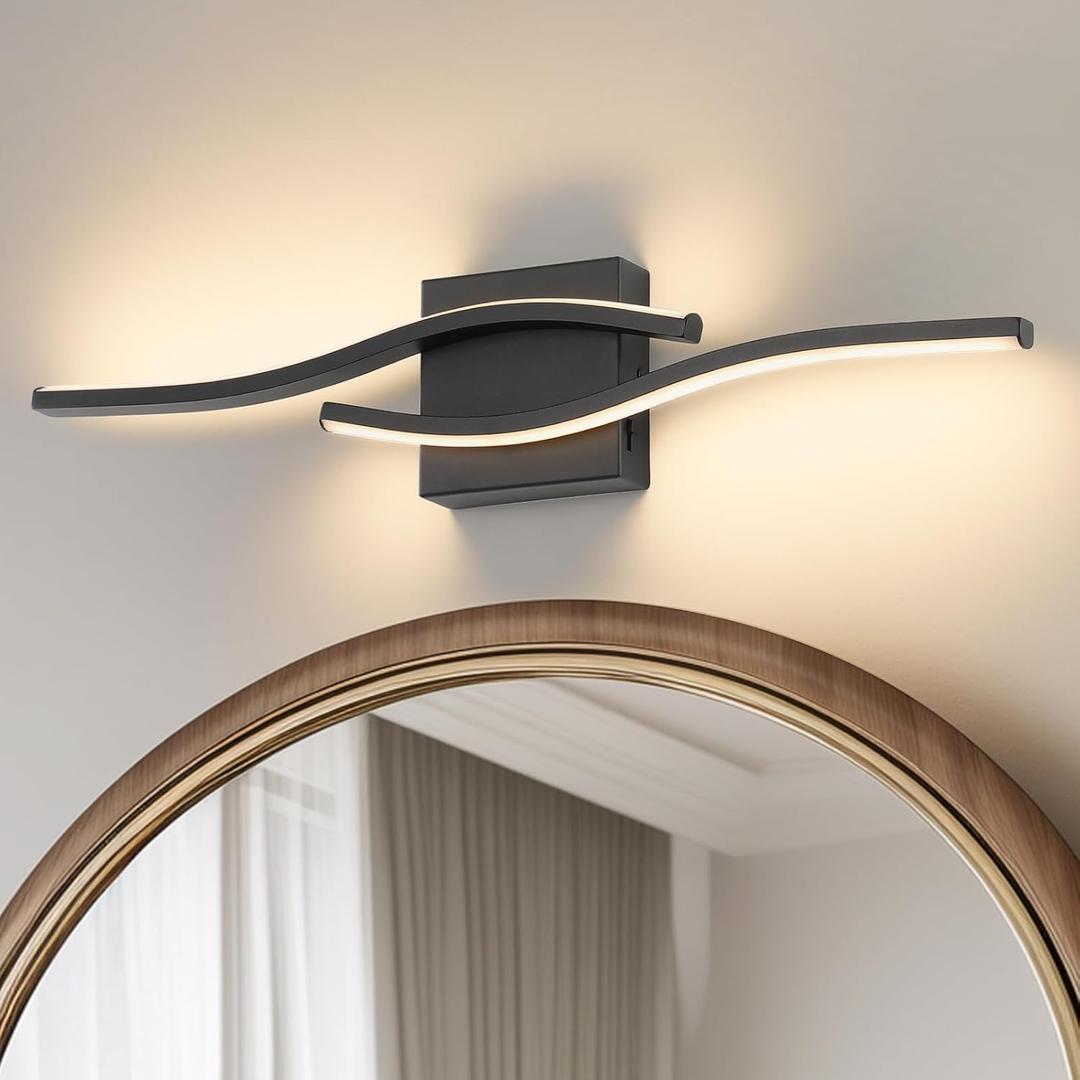 Joossnwell Vanity Light for Bathroom Lighting Fixtures Over Mirror Black Dimmable 5CCT Vanity Lighting Fixture Modern Bath Vanity Lights Bar 23 Inch Led Bathroom Sconces, 23 inch long
