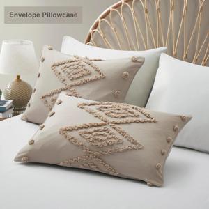 Oli Anderson Boho Embroidery Shabby Chic 2 Pillowcases 20x26 inches