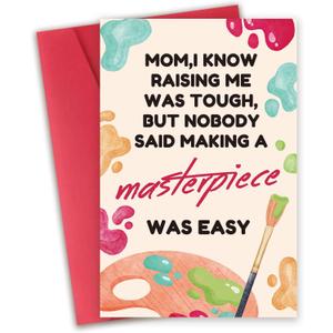 4 x Funny Mothers Day Cards - Mother's Day Cards for MomMothers Day Gift from Son Daughter
