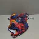 Eomenie Women's Push Up Wrap Front Swimsuit One Piece Tummy Control Bathing Suits Bandeau Support Slimming Swimwear (Large, Red and Yellow Printed)