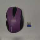TECKNET Wireless Mouse, 2.4G Ergonomic Optical Mouse, Computer Mouse for Laptop, PC, Computer, Chromebook, Notebook, 6 Buttons, 24 Months Battery Life, 2600 DPI, 5 Adjustment Levels - Purple