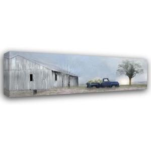 Jonestown Barn Canvas Wall Decor by Artist Lori Deiter for Living Room, Bedroom, Bathroom, Kitchen, Office, Bar, Dining & Guest Room - Ready to Hang - 38 in x 14 in