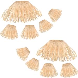 10 Pieces Scarecrow Straw Kit Scarecrow Costume Accessories Raffia Grass Bundle Dry Straw Party Accessory Halloween Decoration