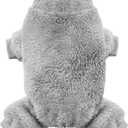 Idepet Velvet Dog Pajamas, Turtleneck Dog Sweater Fuzzy Plush Onesie Soft Cat Apparel Pet Clothes Winter Outfit Doggy Pjs Puppy Jumpsuit for Small Dogs Cats (Grey,M)