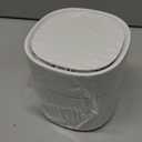 Mini Desk Trash Can with Lid with Trash Bags 180 pcs Press-Top 0.5 Gallon Tiny Countertop Waste Basket Small Table Top Plastic Covered Garbage Bin for Desk Top (White)