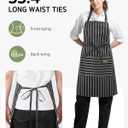 Syntus Chef Apron for Men Women Kitchen Cooking Apron with Pockets, Adjustable Bib Aprons Stain Resistant