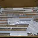 34" Tall Baby Gate No Drilling, Auto Close Dog Gate Indoor, White