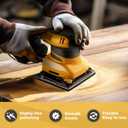 S SATC 1/4 Sheet Sandpaper 100PCS 40 Grit Aluminum Oxide Hook and Loop Sandpaper 5.5" x 4.5" for Palm Sander Wood Metal Plastic