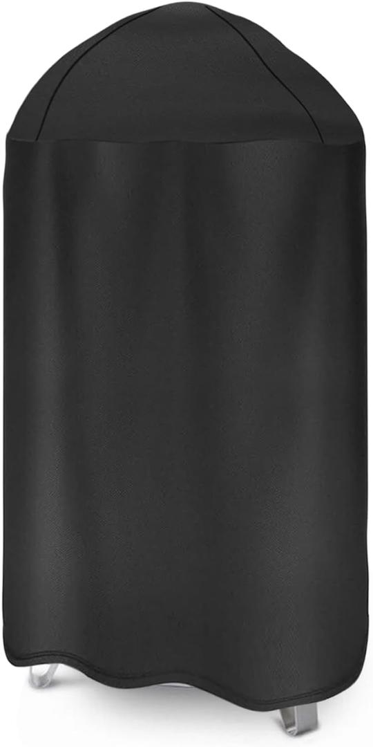 CANDANA Grill Cover for Weber 18" Smokey Mountain Cooker, Outdoor Round Smoker Grill Covers, 600D BBQ Grill Cover, Waterproof