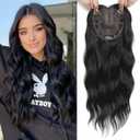 Hair Toppers for Women 20" Wavy Hair Topper 6.5"x6.5" Base Hairtoppers for Women with Thinning hair Synthetic Hairpieces Wavy Clip in