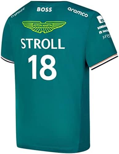 Aston Martin Cognizant F1 2023 Kids Lance Stroll Team T-Shirt- Youth Green, Size Small