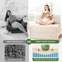 Folding Sofa Bed Convertible 4 in 1 Sleeper Chair Beige Twin XL