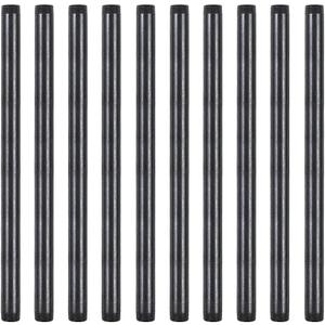 10 Pack 3/4 Inches x 16 Inches Black Malleable Steel Nipples Fitting, DIY Steampunk Industrial Vintage Style.